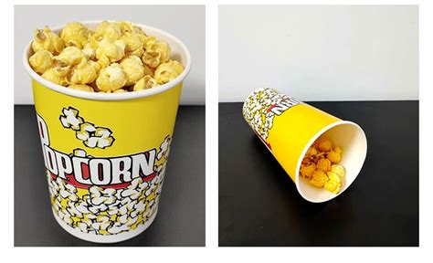 64oz Yellow Big Size Popcorn Bowl Eco Friendly Paper Popcorn Cup Buy