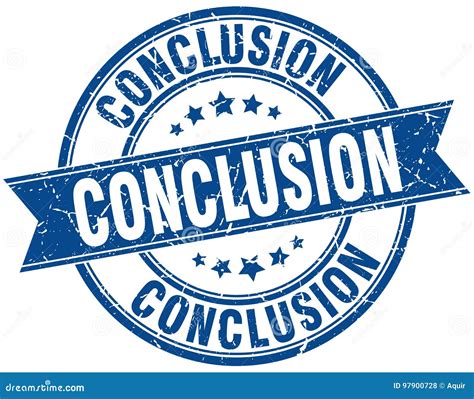 Conclusion Stamp Stock Vector Illustration Of Seal Sign 97900728