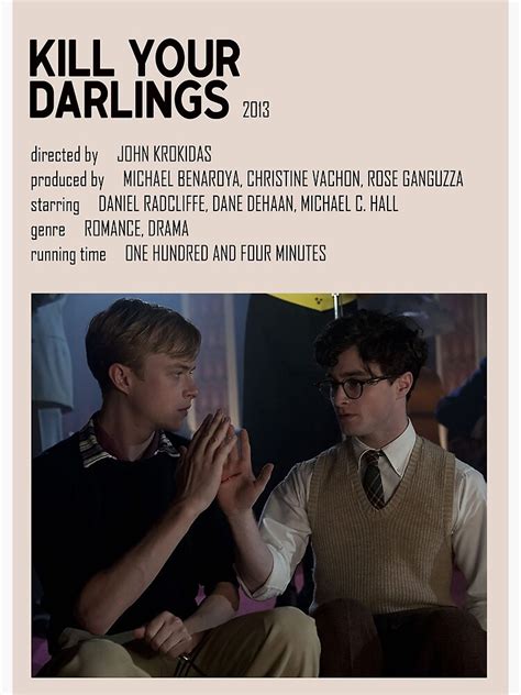 Kill Your Darlings Minimalist Poster Poster For Sale By Eqicurus