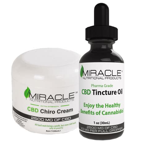 Miracle Cbd 2500mg Chiro Cream Fast Acting Pain Relief