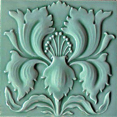 Decor Tile IRIS Series ART NOUVEAU 15 X 15 Mint Green 013 Von