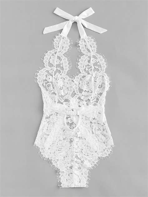 Eyelash Floral Lace Teddy Bodysuit In 2020 Teddy Bodysuit Floral