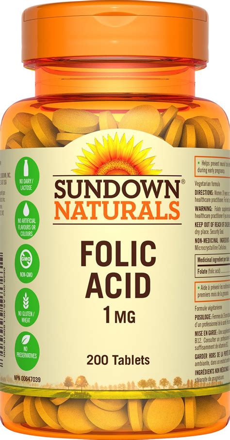 Sundown Naturals Folic Acid Artofit