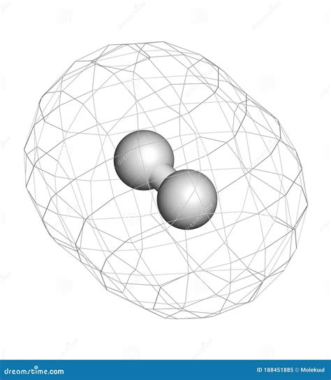 Molécula H2 De Gas Hidrógeno Stock De Ilustración Ilustración De