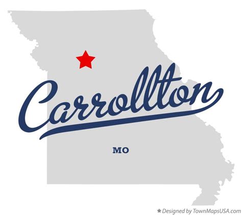 Map of Carrollton, MO, Missouri