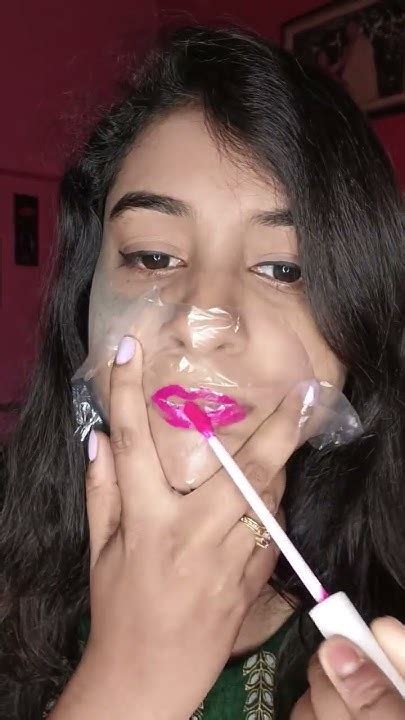 Polythene Lipstick Hack😰😲 💄 Youtubeshortstrendingviralshort Youtube