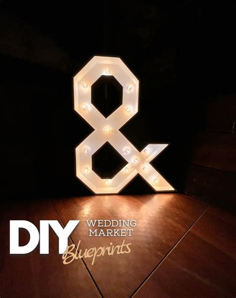 3ft Mr Mrs Marquee Letter Blueprint Template Construction Plans