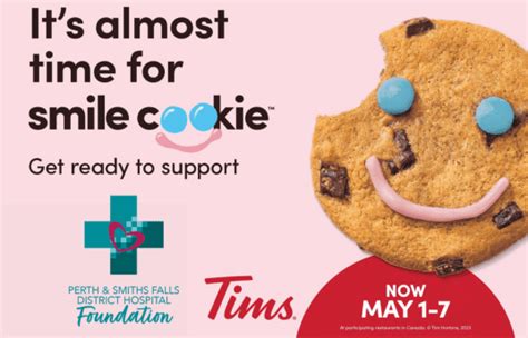 Tim Horton's Smile Cookie May 1st-7th 2023 - Perth & Smiths Falls ...