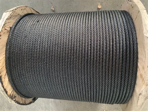 Ungalvanized 8X19S FC Steel Wire Rope For Elevator Jute Core Oil Grease