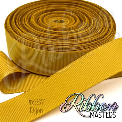 687 Dijon Solid Color Grosgrain Ribbon Ribbon Masters