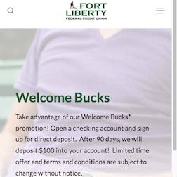 Fort Liberty FCU 100 Welcome Bucks For New Members