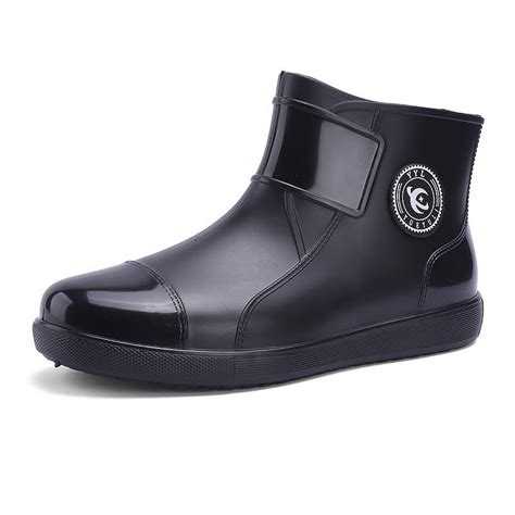 Mens Non Slip Waterproof Rubber Sole Slip On Rain Boots Shop Now For Limited Time Deals Temu