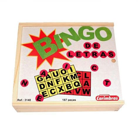 Jogo Educativo Pedagógico Bingo De Letras Em Madeira Submarino