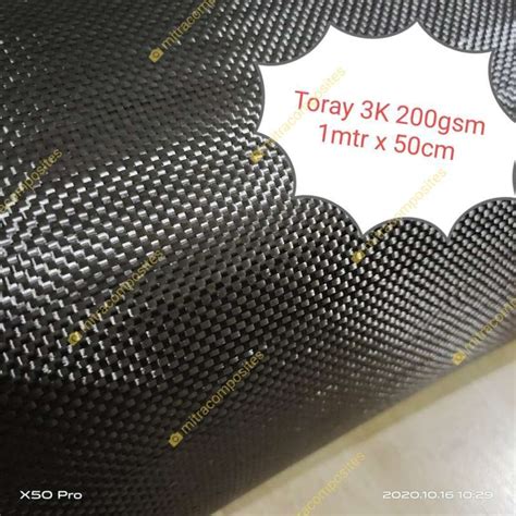 Jual Toray Japan Serat Carbon Kain Karbon Kevlar Fiber Fabric Plain 3k