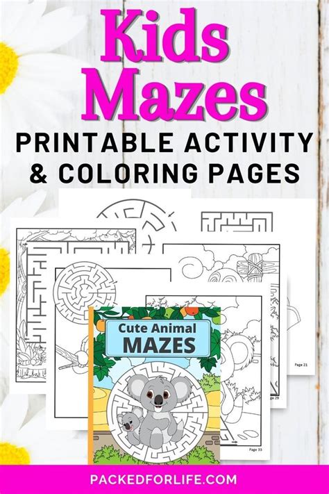 Printable Cute Animal Mazes for Kids in 2022 | Mazes for kids, Activity sheets for kids ...