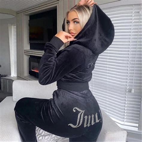 Women Velvet Juicy Tracksuit Couture Tracksuit Two Piece Set Couture