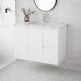 Cm Sarah Calacatta Marble Look Fingerpull Satin White Wall Hung