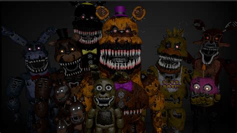 Sfm Fnaf4 Nightmares Animatronics By Mateuszmichalkiewicz On Deviantart