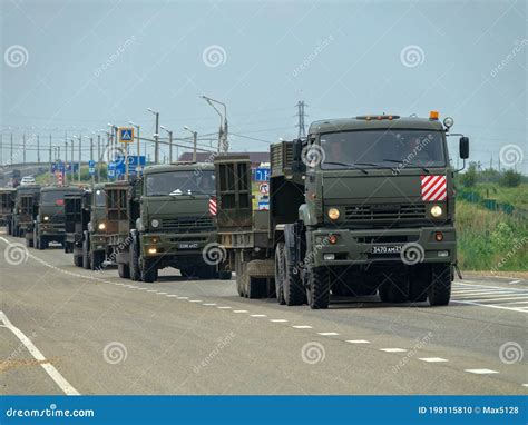 Convoy Of Military Trucks On The Highway Editorial Image Image Of