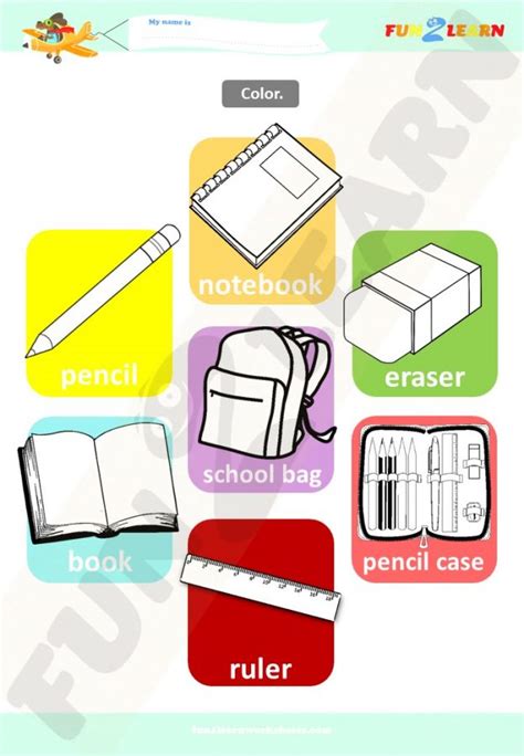 What Is In Your Bag Color In Free Esl Worksheet Fun2learn