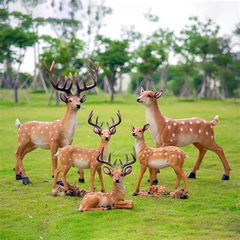 Duszpasterska Symulacji Zwierz T Ywicy Deer Ozdoby Dziedziniec Ogr D