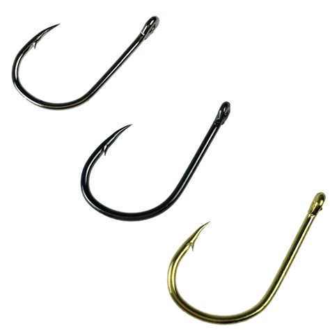 500 Pcs 3 12 Silver Black Gold Freshwater Fishing Hooks Carp