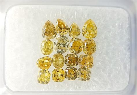 16 Pcs Diamanti 1 66 Ct Cuscino Ovale Pera Fancy Catawiki