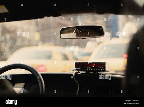 Interior of taxi New York City Stock Photo - Alamy