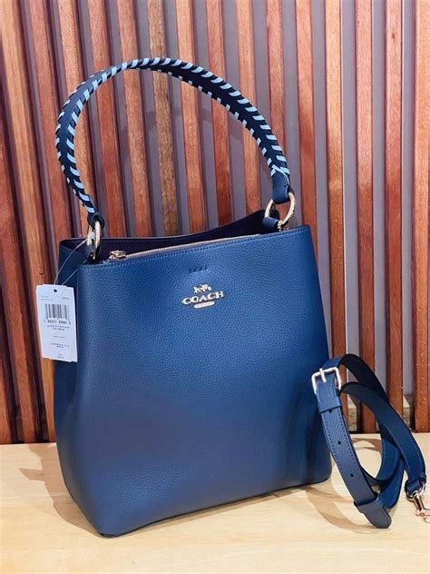 Coach Large Town Bucket Bag Whipstitch In Midnight On Carousell