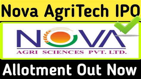 Nova Agritech Ipo Allotment Status Allotment Out Nova Agritech