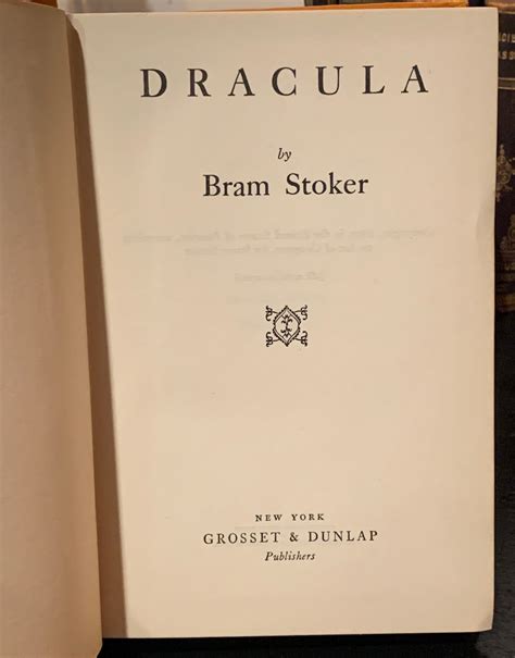 1st Edition Bram Stokers Dracula 1897 Grosset And Dunlap Etsy