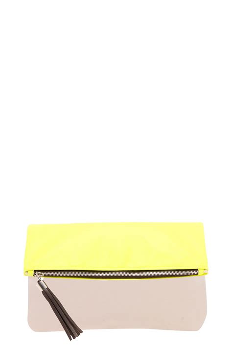 Vicki Zip Neon Clutch Bag Womens Fashion Accessories Bags Stylish Bag