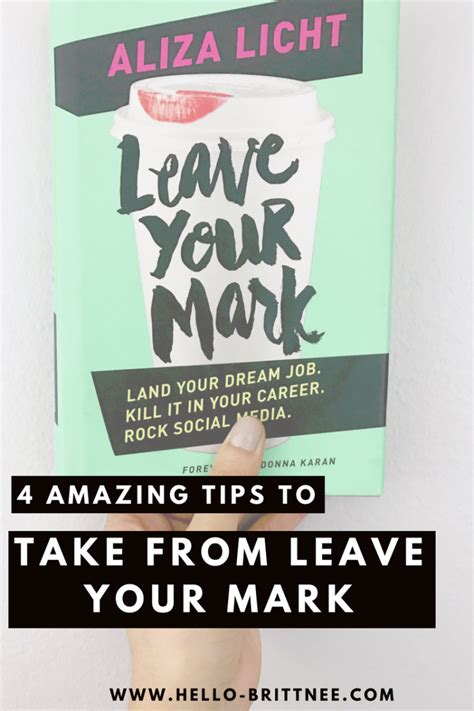 4 Tips To Take From Leave Your Mark