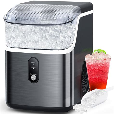 Nugget Ice Maker Countertop 34LBS Day Self Cleaning Pebble Ice Maker