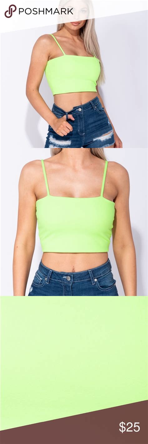 Neon Green Crop Top Crop Top Fashion Fashion Hot Miami Styles