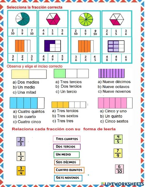 Repasando Fracciones Worksheet Actividades De Fracciones Tabla De Fracciones Equivalentes