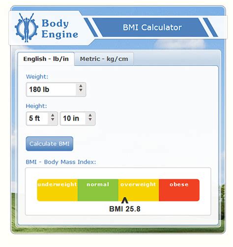 Bmi Calculator Body Mass Index Calculation Welcome To Low Carb Diet