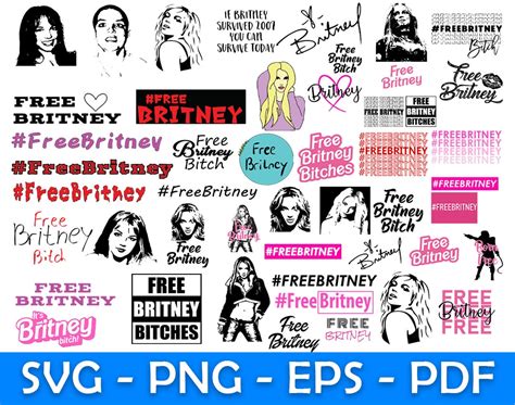 Britney Spears Bundle Svg Britney Spears Vector Britney Etsy