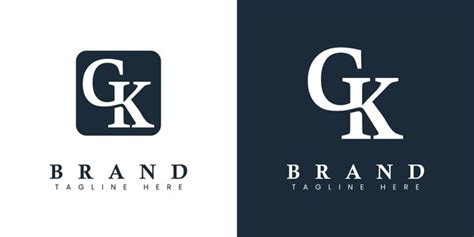 Premium Vector Modern Letter Gk Logo Suitable For Any Business Or