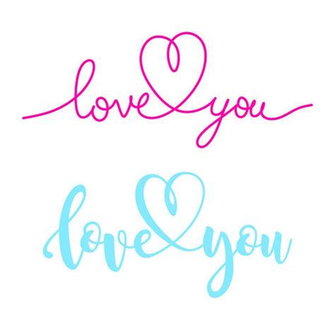 Love You Heart Cuttable Design Svg Png Dxf And Eps Designs Etsy