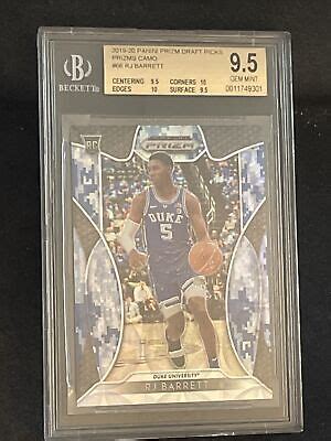 Prizm Draft Picks Rj Barrett Camo Sp Bgs With Subs