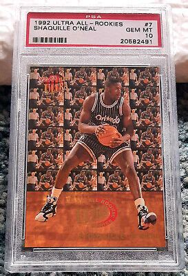 1992 93 FLEER ULTRA ALL ROOKIES 7 SHAQUILLE O NEAL RC ROOKIE PSA GEM