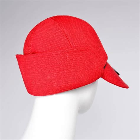 1970s Rare Yves Saint Laurent Ysl Hat In Red With Black Trim At 1stdibs