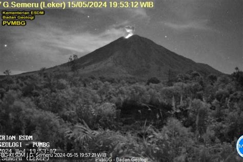 Gunung Semeru Kembali Erupsi Dengan Letusan Setinggi Meter Antara