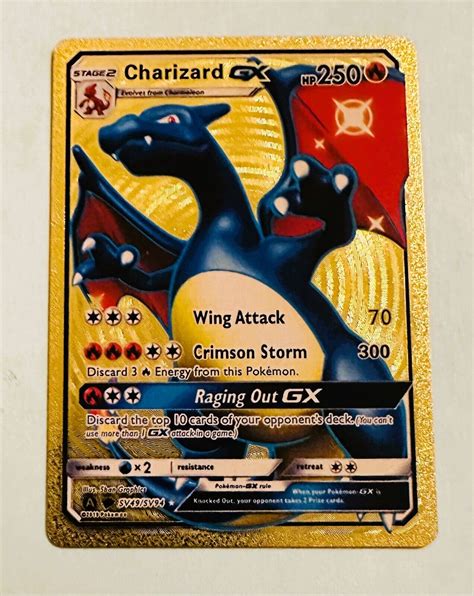 Mavin Charizard GX Gold Foil Pokemon Fan Art Card