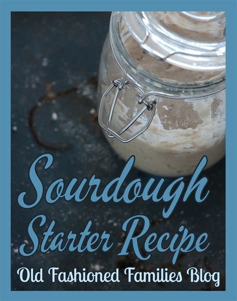 Homemade Sourdough Starter Recipe | Old Fashioned Families