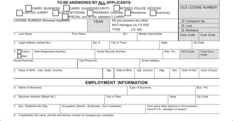 Handgun Application Fill Out Printable PDF Forms Online