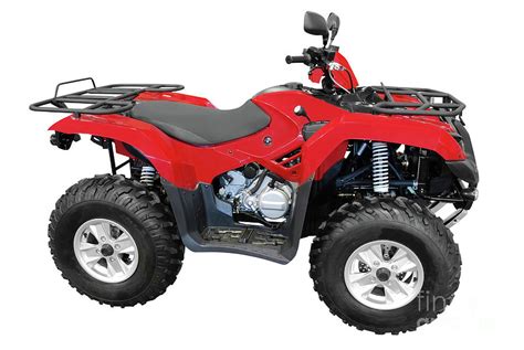 Red Atv Quad Bike Isolated On White Photograph By Goce Risteski