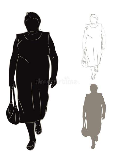 Silhouette De Grosses Femmes Illustration De Vecteur Illustration Du