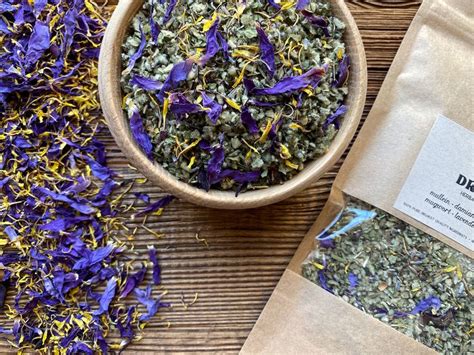 Dream Herbal Blend Vivid Lucid Dreams And Deep Sleep Herbal Tea Damiana Blue Lotus Mugwort